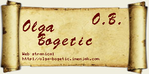 Olga Bogetić vizit kartica